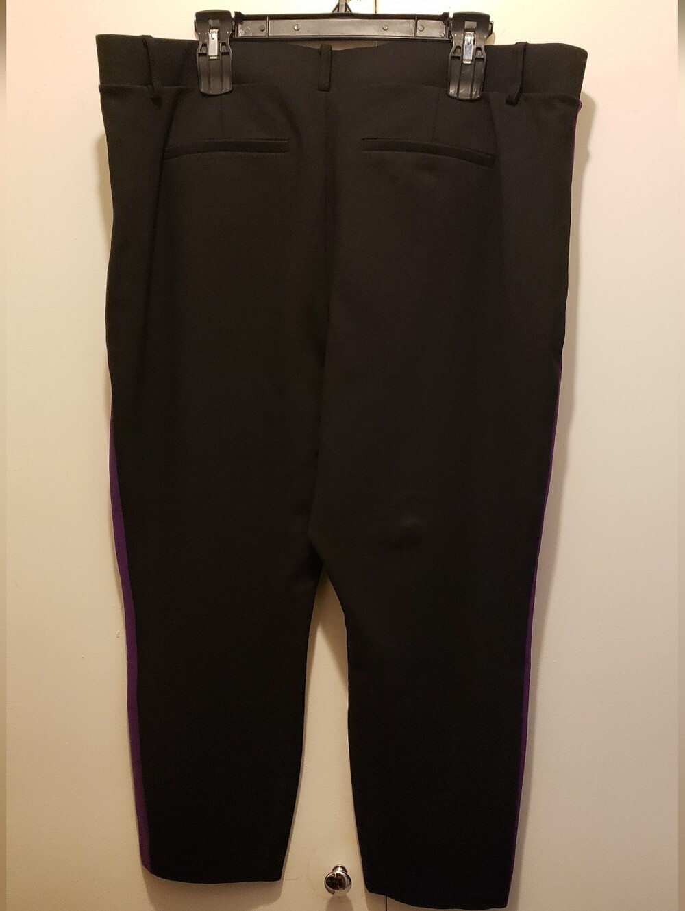 Torrid Premium Ponte Pull-on Sky High Trouser Black w/ Purple Stripe 3X - Picture 6 of 8